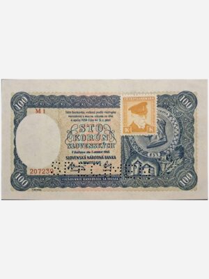 Czechoslovakia 100 Korun 1940 Specimen Unc