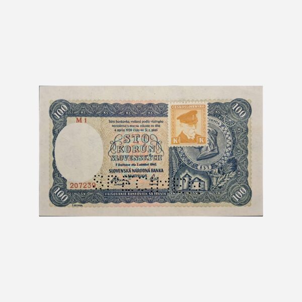 Czechoslovakia 100 Korun 1940 Specimen Unc