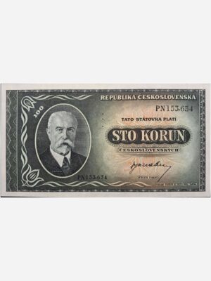 Czechoslovakia 100 Korun 1945 Unc
