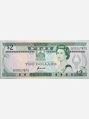 Fiji 2 Dollars 1995 Unc