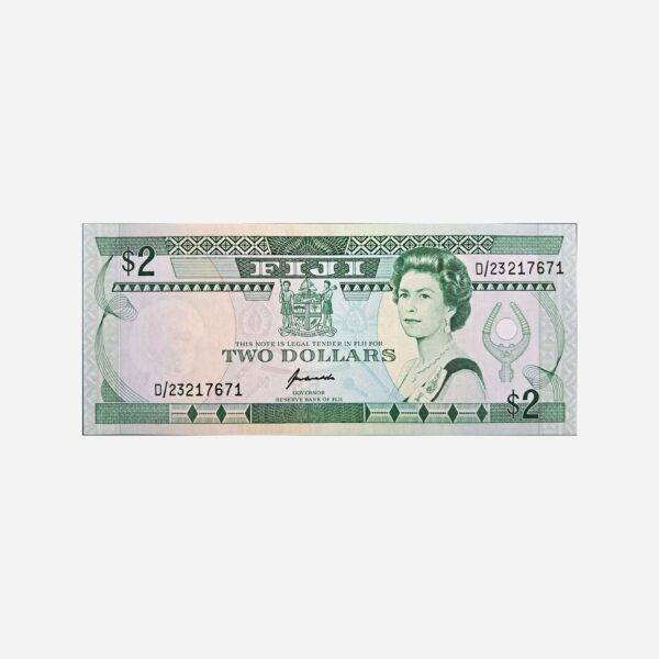 Fiji 2 Dollars 1995 Unc