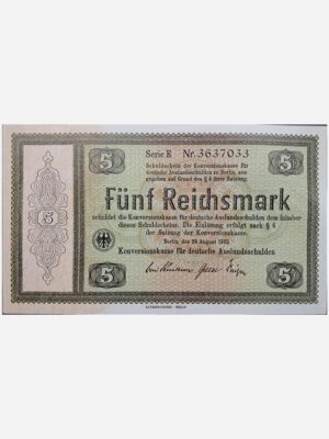 Germany 5 Mark 1933 Unc