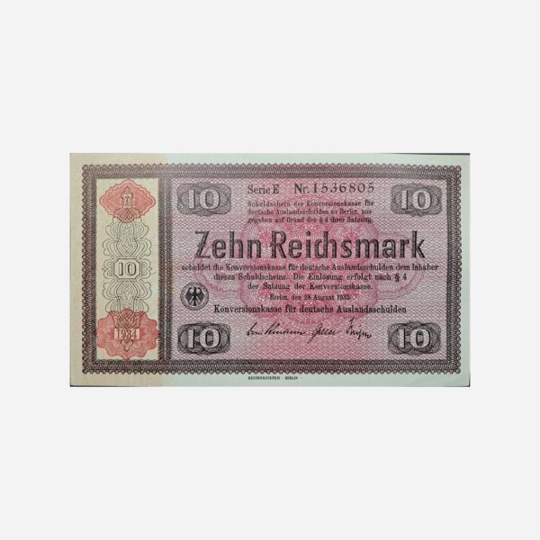 Germany 10 Mark 1933 Unc