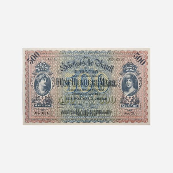 Germany-Sachsen 500 Mark 1922 Unc