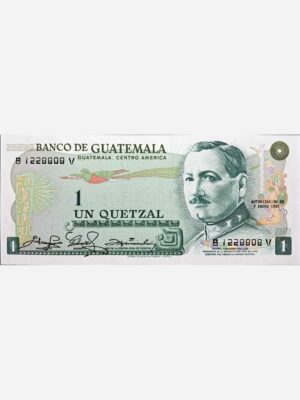 Guatemala 1 Quezal 1977 Unc