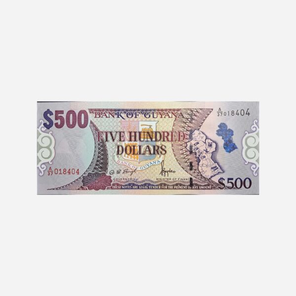 Guyana 500 Dollars 2002 Unc