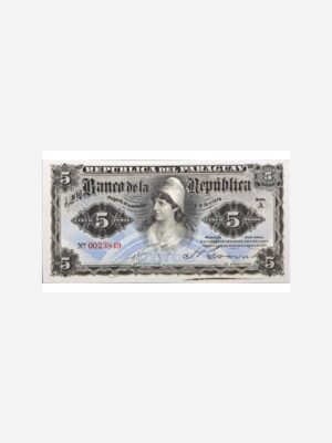Paraguay 5 Pesos 1907 Unc
