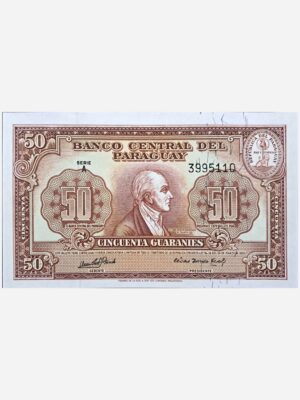 Paraguay 50 Guaranies 1952 Unc