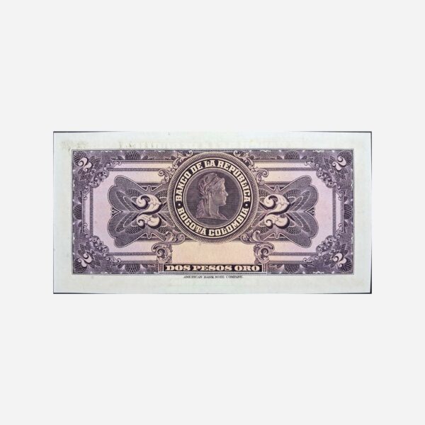 Colombia 2 Pesos 1955 Unc