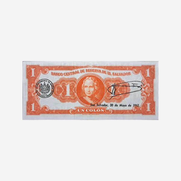 El Salvador 1 Colon 30 Mayo 1960 Unc