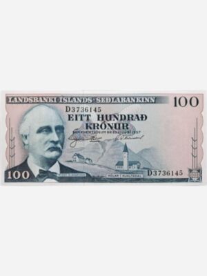 Islands 100 Kronur 1957 Unc