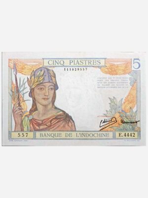 Indochina 5 Piastres 1946 Unc
