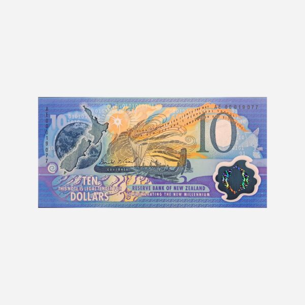 New Zealand 10 Dollars 2000 Unc