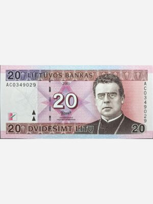 Lithuania 20 Litu 2001 Unc