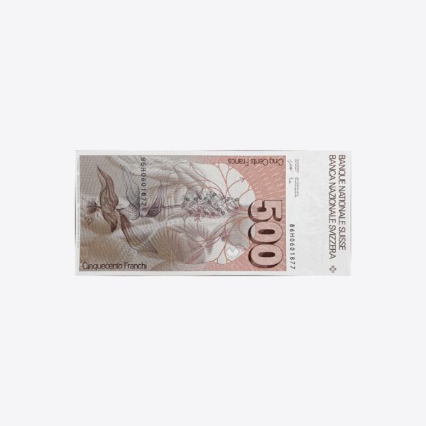 Switzerland 500 Franken 1986 Unc