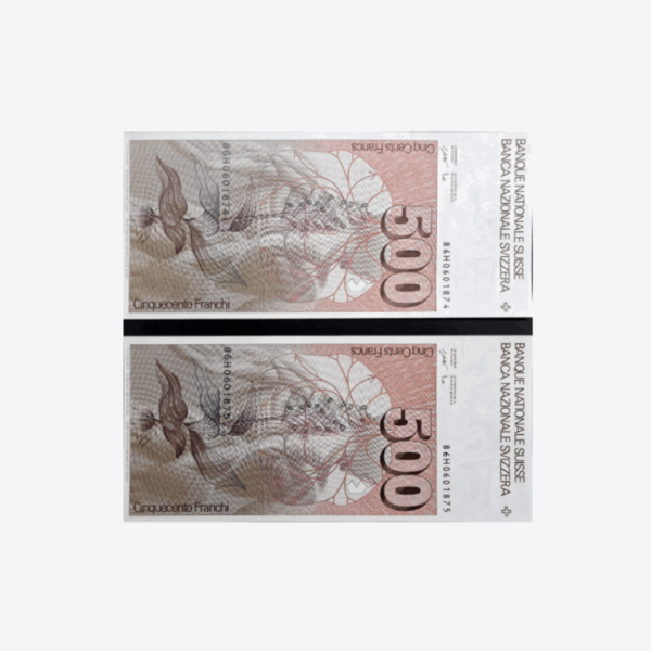 Switzerland 500 Franken 1986 consecutive Unc