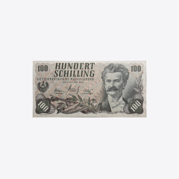 Austria 100 Schilling 1960 Unc Ecken lagen in Hühle