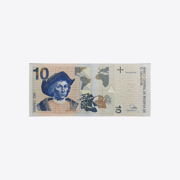 El Salvador 10 Colones 1997 Unc