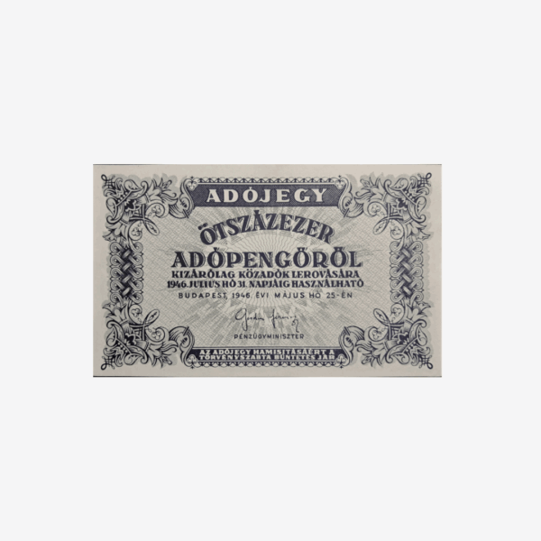 Hungary 500000 Pengö 1946 Unc